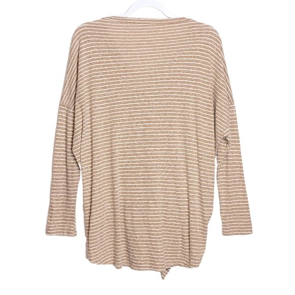 Womens Dolman Sleeve Button Down Striped Knit Blouse Size Large - Picture 3 of 4